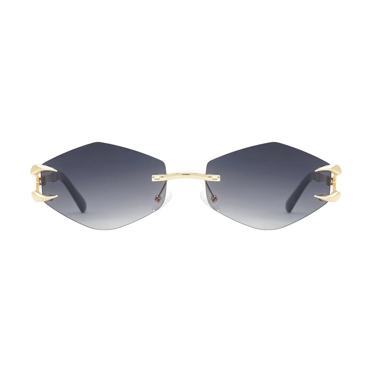 Rimless Geometric Sunglasses – Premium Metal