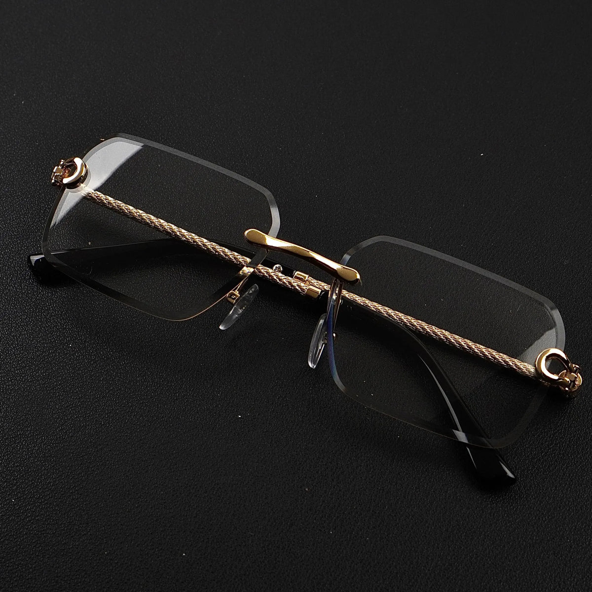 Black Transition Metal Frame Glasses