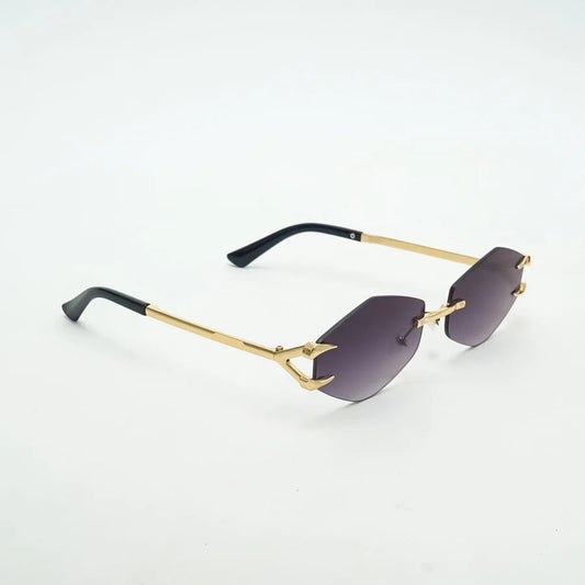 Rimless Geometric Sunglasses – Premium Metal