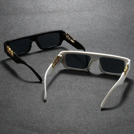 LEOPARD PRINT METAL EYEGLASSES PAIR