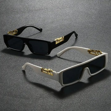 LEOPARD PRINT METAL EYEGLASSES PAIR