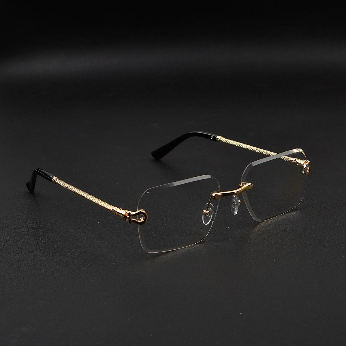 Black Transition Metal Frame Glasses